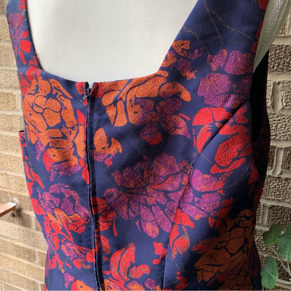 Modcloth Metallic Floral Print Dress Size 18 - Picture 10 of 13